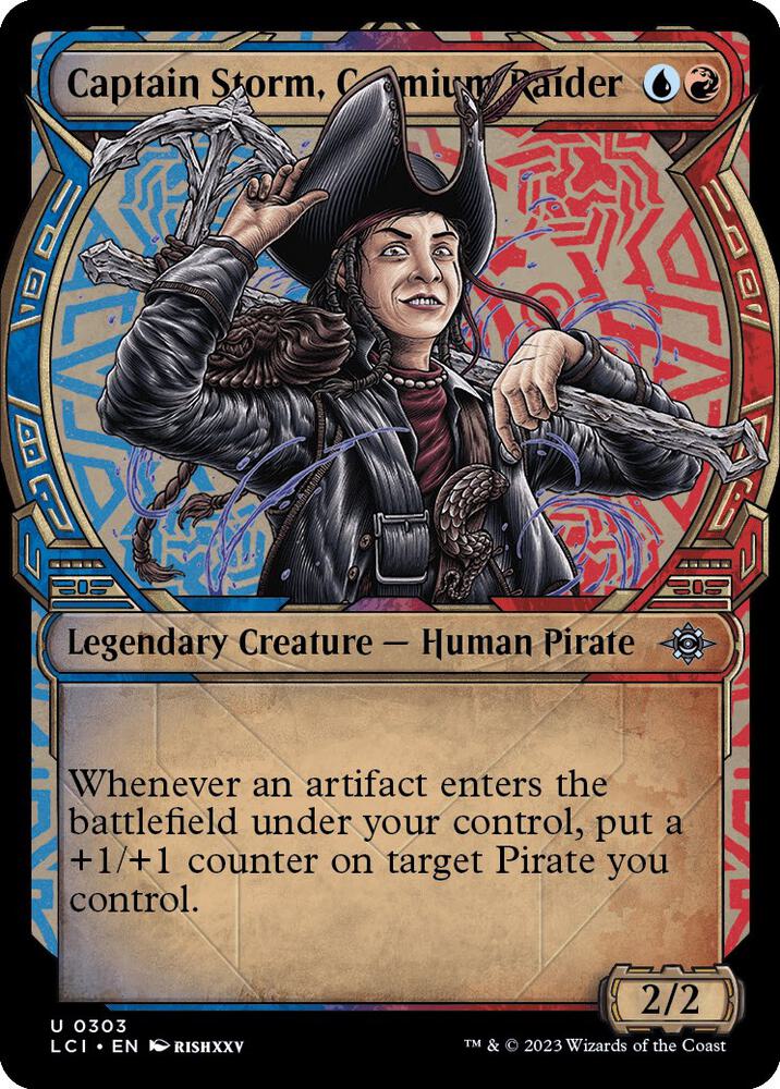 Captain Storm, Cosmium Raider 303/291 (The Lost Caverns of Ixalan)  - Showcase Foil | Good Games Modbury