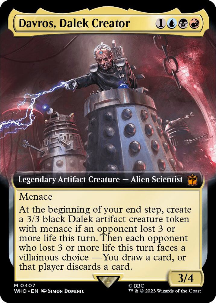 Davros, Dalek Creator 407/331 (Universes Beyond: Doctor Who)  - Extended Art Foil | Good Games Modbury