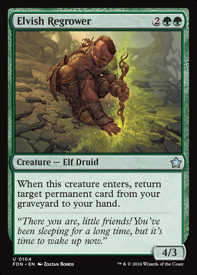 Elvish Regrower 104/291 (Foundations)  - Foil | Good Games Modbury