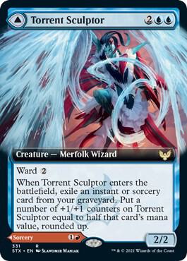 Torrent Sculptor Extended Art 331/275 (Strixhaven: School of Mages)  - Foil | Good Games Modbury
