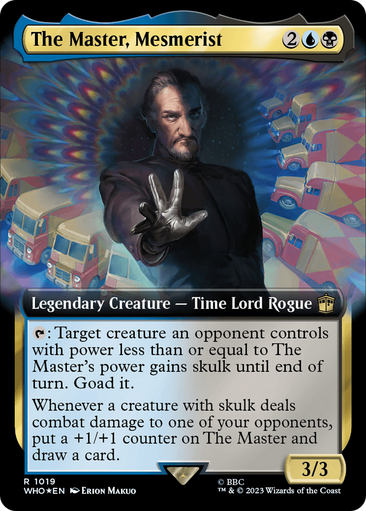 The Master, Mesmerist (Extended Art) (Surge Foil) [Doctor Who] | Good Games Modbury