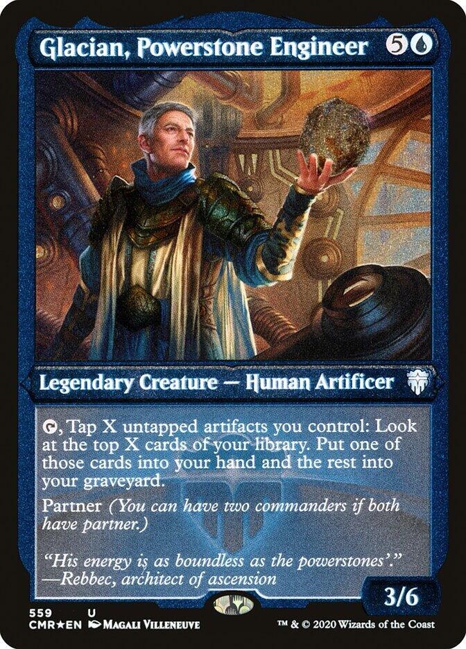 Glacian Powerstone Engineer Foil Etched 559 (Commander Legends)  - Foil | Good Games Modbury