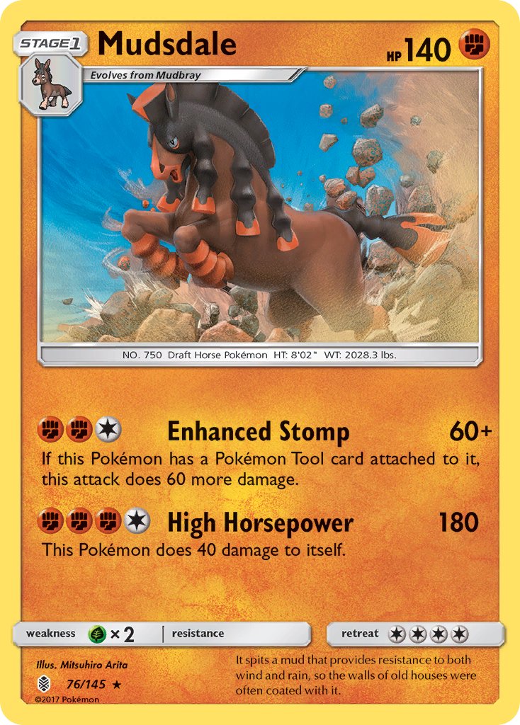 Mudsdale (76/145) (Prerelease Kit Exclusive) (Theme Deck Exclusive) [Sun & Moon: Guardians Rising] | Good Games Modbury