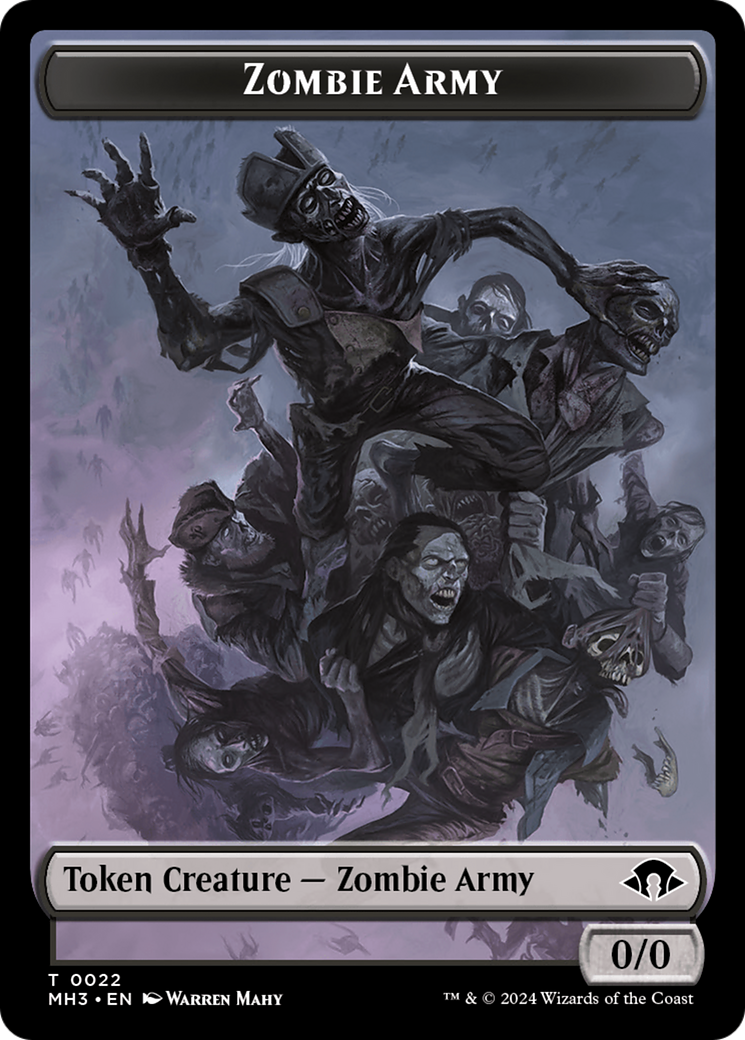 Zombie Army // Energy Reserve Double-Sided Token [Modern Horizons 3 Tokens] | Good Games Modbury