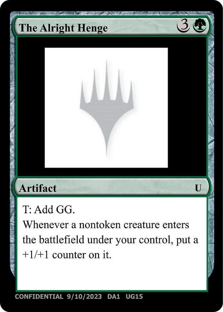 The Alright Henge UG15/477 (Un-Known Event Playtest Cards)  | Good Games Modbury