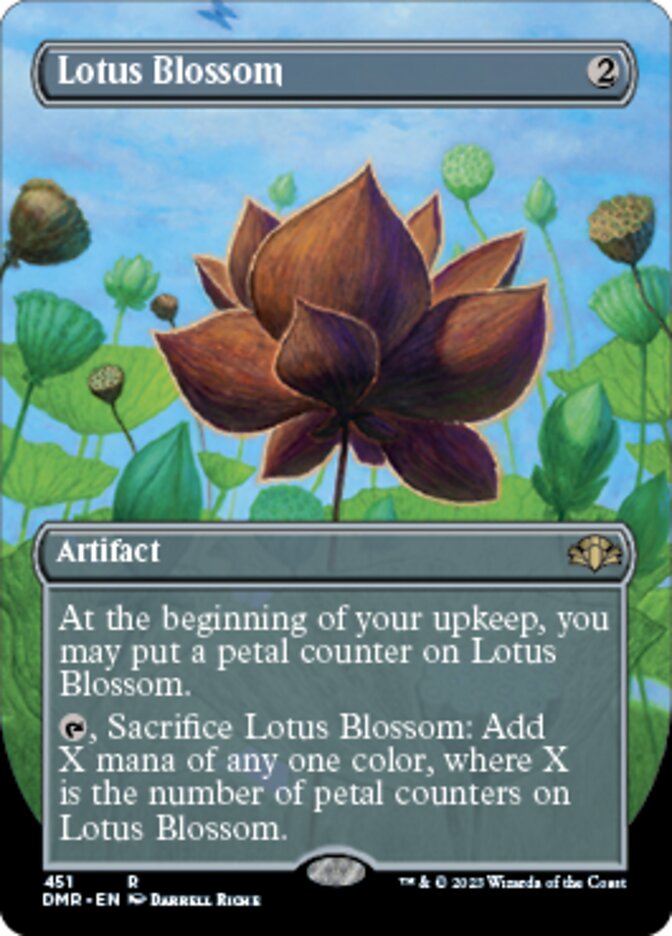 Lotus Blossom (Borderless Alternate Art) [Dominaria Remastered] | Good Games Modbury