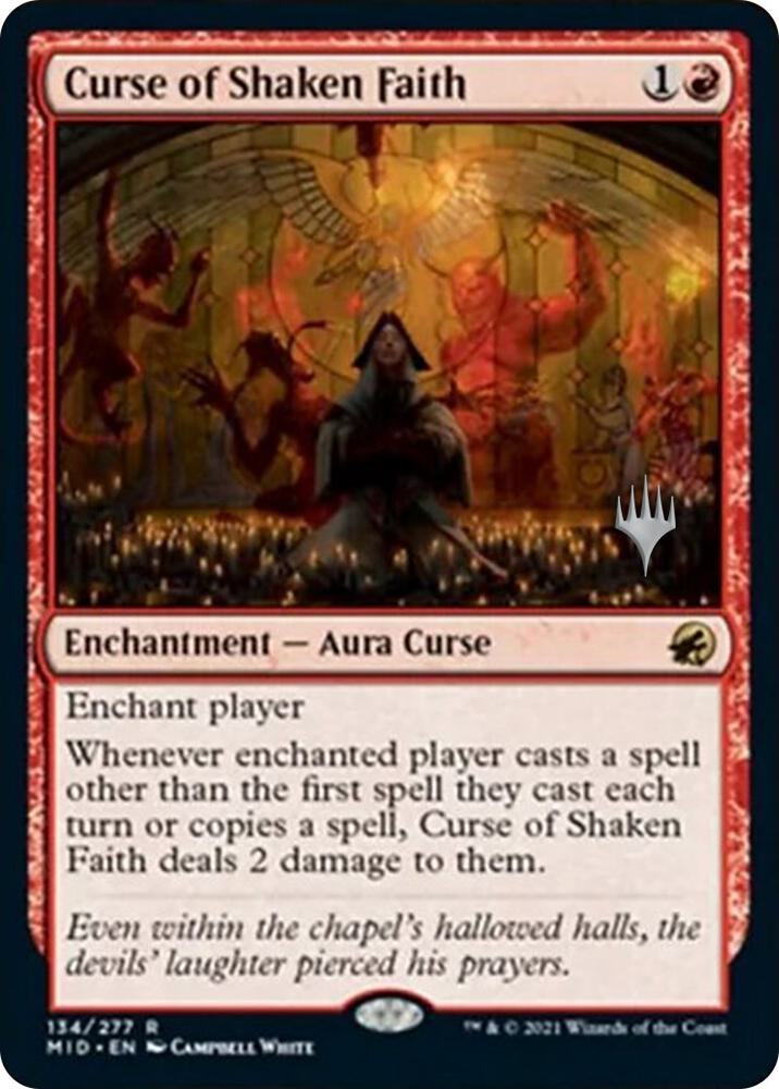 Curse of Shaken Faith 134p/171 (Promo Pack: Innistrad: Midnight Hunt)  - Foil | Good Games Modbury