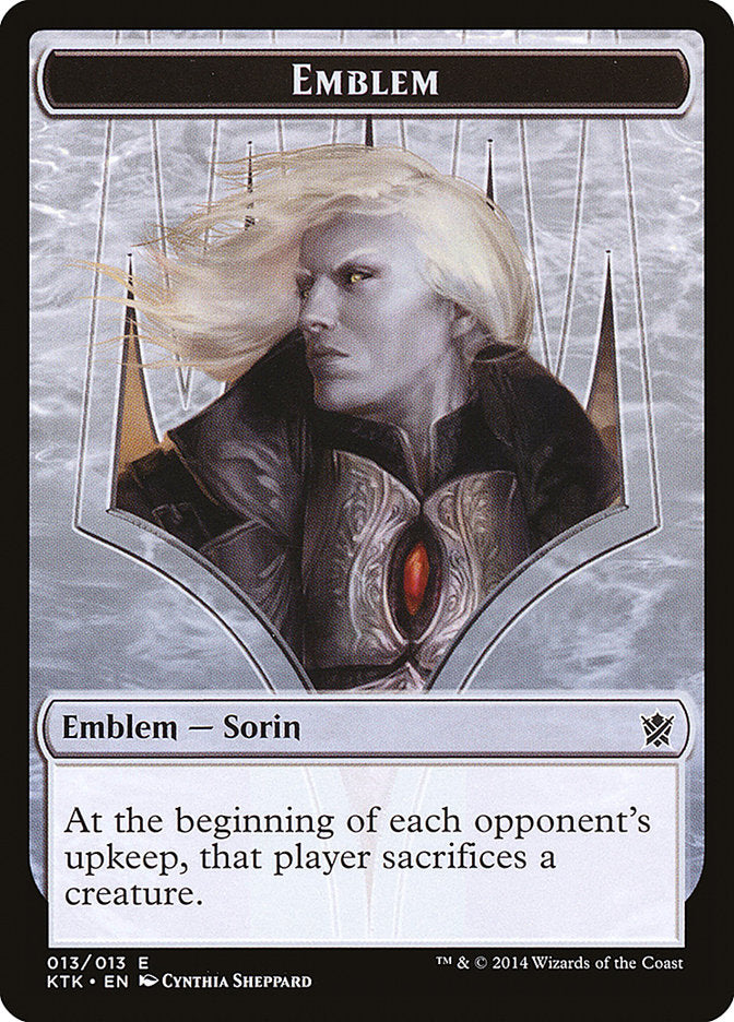 Sorin, Solemn Visitor Emblem [Khans of Tarkir Tokens] | Good Games Modbury