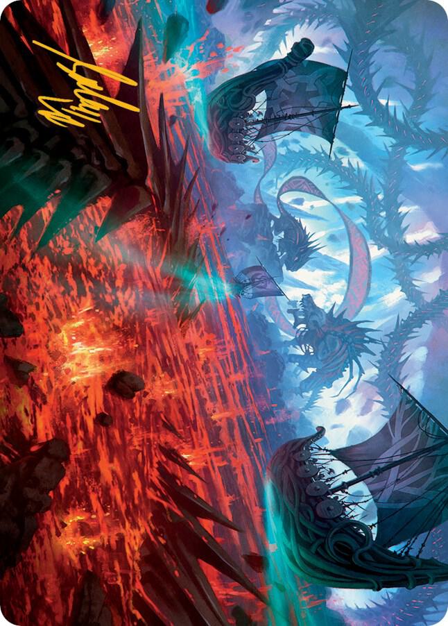 Invasion of Kaldheim Art Card Gold Stamped Signature 33 (Art Series: March of the Machine)  | Good Games Modbury