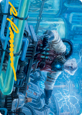 Ludevic, Necrogenius Art Card (Gold-Stamped Signature) [Innistrad: Midnight Hunt Art Series] | Good Games Modbury