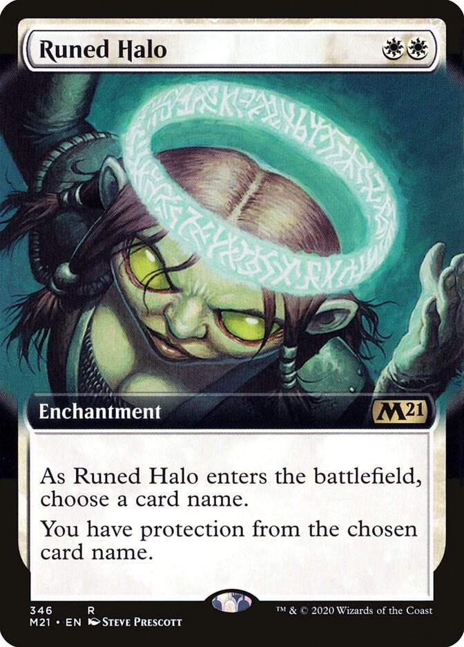 Runed Halo 346 (Core Set 2021)  - Extended Art Foil | Good Games Modbury