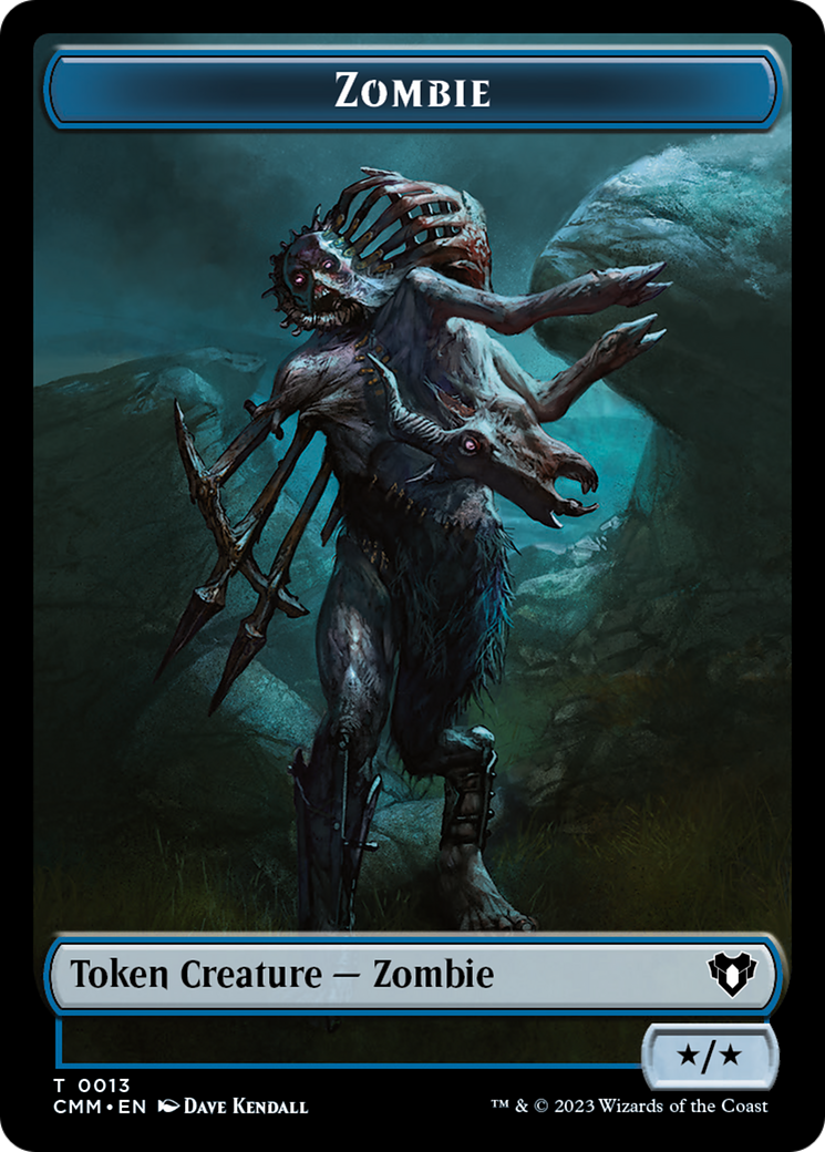 Zombie Token (13) [Commander Masters Tokens] | Good Games Modbury