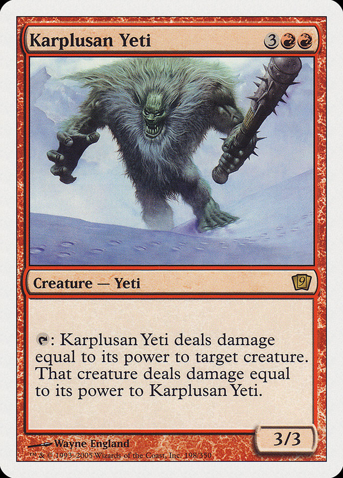 Karplusan Yeti 198/350 (9th Edition)  | Good Games Modbury