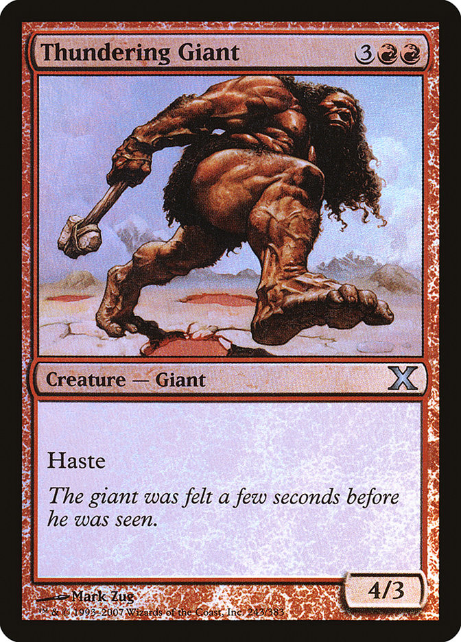 Thundering Giant (Premium Foil) [Tenth Edition] | Good Games Modbury