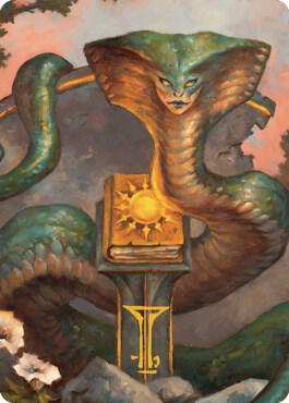 Guardian Naga Art Card Gold Stamped Signature 16 (Art Series: Commander Legends: Battle for Baldur's Gate)  | Good Games Modbury