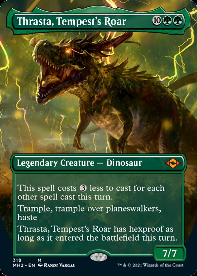 Thrasta, Tempest's Roar (Borderless Alternate Art) [Modern Horizons 2] | Good Games Modbury