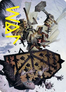 Estwald Shieldbasher Art Card (Gold-Stamped Signature) [Innistrad: Crimson Vow Art Series] | Good Games Modbury