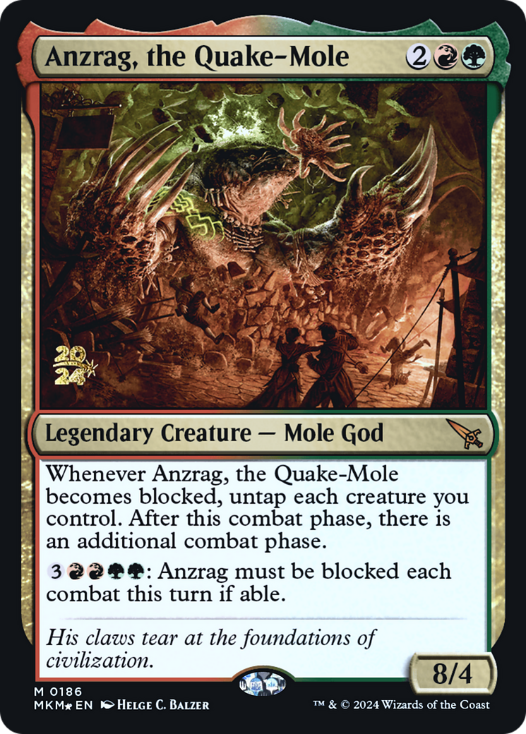 Anzrag, the Quake-Mole [Murders at Karlov Manor Prerelease Promos] | Good Games Modbury