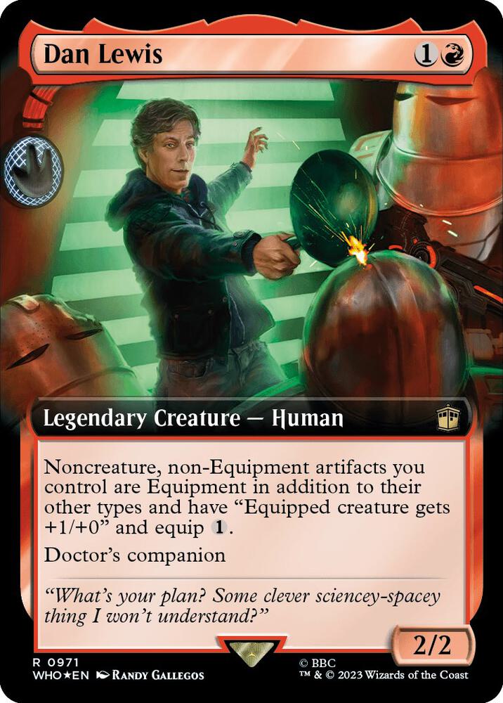 Dan Lewis 971/331 (Universes Beyond: Doctor Who)  - Extended Art Surge Foil | Good Games Modbury