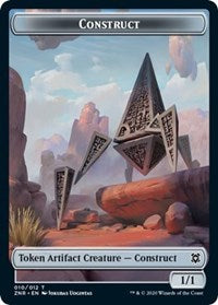 Construct // Illusion Double-Sided Token [Zendikar Rising Tokens] | Good Games Modbury