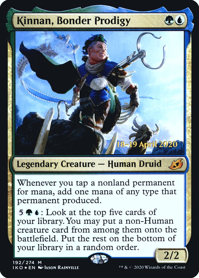 Kinnan, Bonder Prodigy [Ikoria: Lair of Behemoths Prerelease Promos] | Good Games Modbury