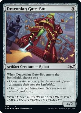 Draconian Gate Bot Galaxy Foil 474/244 (Unfinity)  - Foil | Good Games Modbury