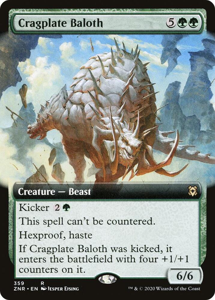 Cragplate Baloth 359/280 (Zendikar Rising)  - Extended Art Foil | Good Games Modbury