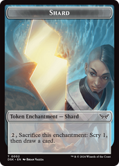 Glimmer // Shard Double-Sided Token [Duskmourn: House of Horror Tokens] | Good Games Modbury