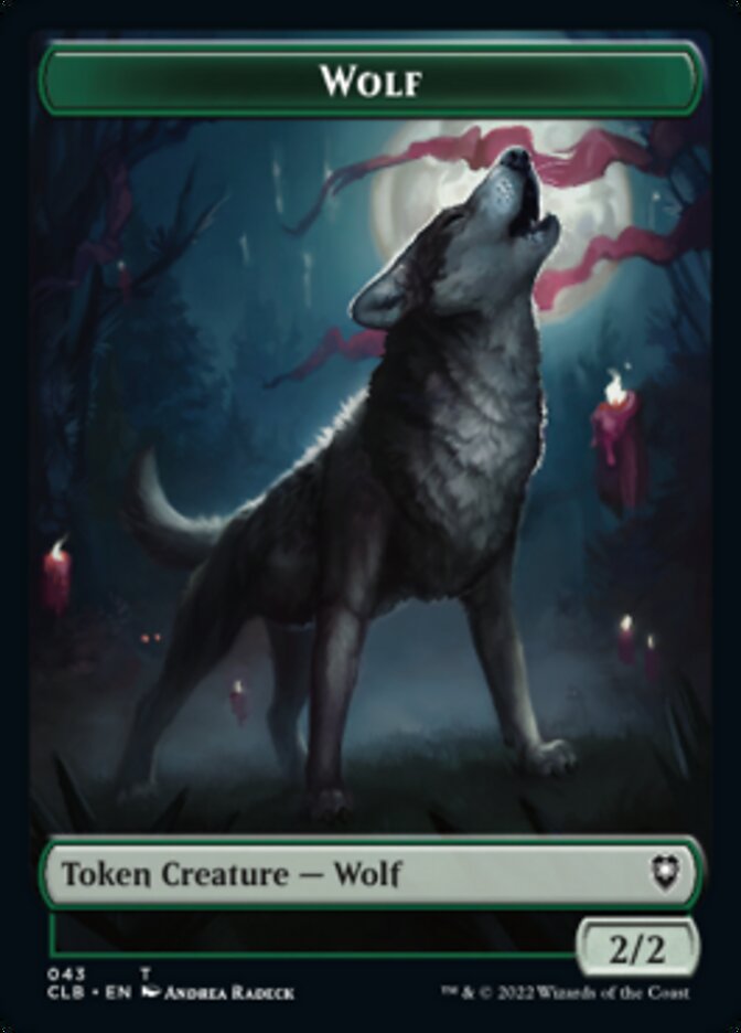 Wolf // Insect Double-Sided Token [Commander Legends: Battle for Baldur's Gate Tokens] | Good Games Modbury