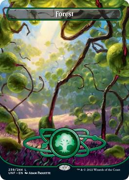 Forest 239/244 (Unfinity)  - Borderless Foil | Good Games Modbury