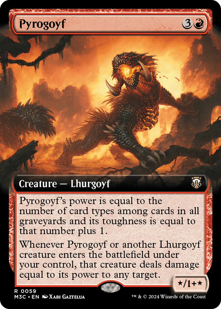 Pyrogoyf (Extended Art) [Modern Horizons 3 Commander] | Good Games Modbury