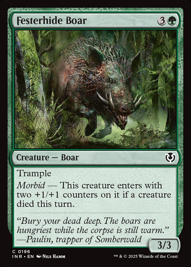 Festerhide Boar 196/287 (Innistrad Remastered)  | Good Games Modbury