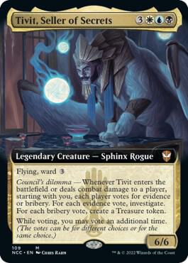 Tivit Seller of Secrets Extended Art 109 (Commander: Streets of New Capenna)  | Good Games Modbury