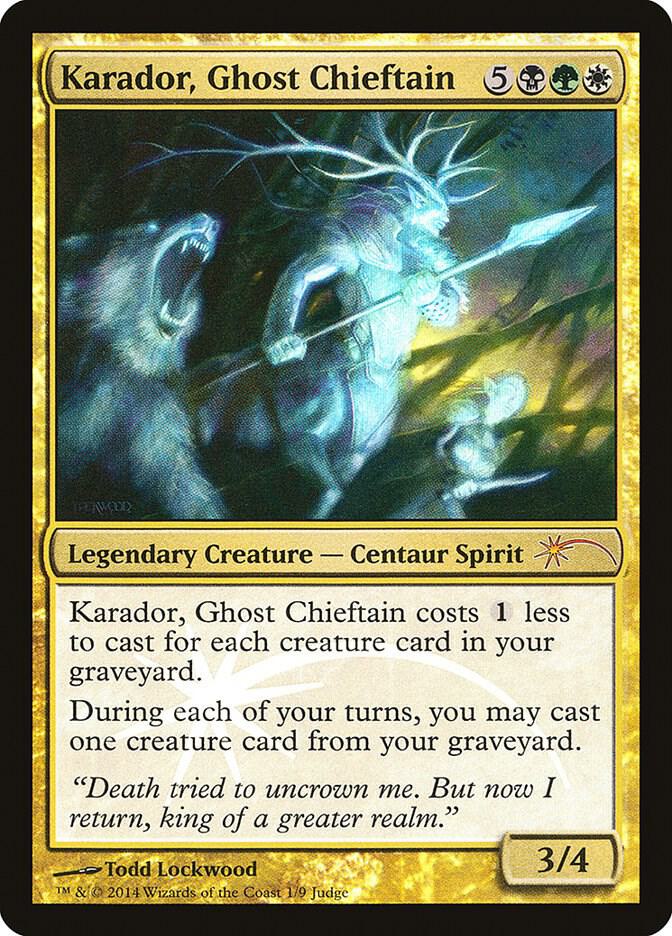Karador, Ghost Chieftain 1/9 (Judge Promos)  - Foil | Good Games Modbury