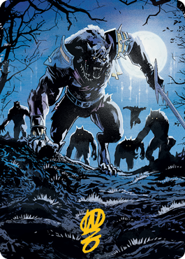 Tovolar, the Midnight Scourge 2 Art Card (Gold-Stamped Signature) [Innistrad: Midnight Hunt Art Series] | Good Games Modbury