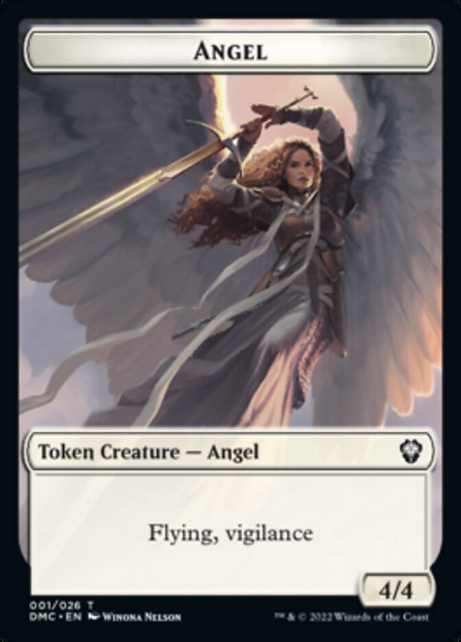 Kavu // Angel Double-Sided Token [Dominaria United Commander Tokens] | Good Games Modbury