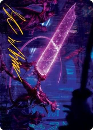 Enormous Energy Blade Art Card Gold Stamped Signature 16 (Art Series: Kamigawa: Neon Dynasty)  | Good Games Modbury
