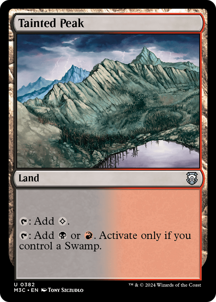 Tainted Peak (Ripple Foil) [Modern Horizons 3 Commander] | Good Games Modbury