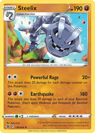 Steelix (139/264) (Theme Deck Exclusive) [Sword & Shield: Fusion Strike] | Good Games Modbury