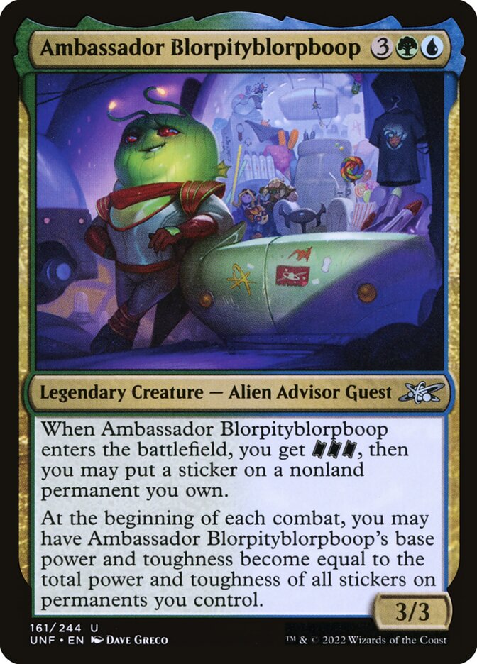 Ambassador Blorpityblorpboop 161/244 (Unfinity)  - Foil | Good Games Modbury