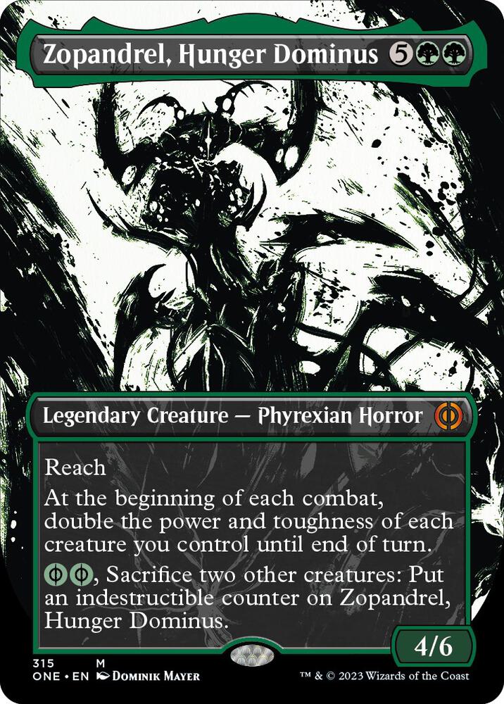 Zopandrel, Hunger Dominus 315/271 (Phyrexia: All Will Be One)  - Borderless | Good Games Modbury