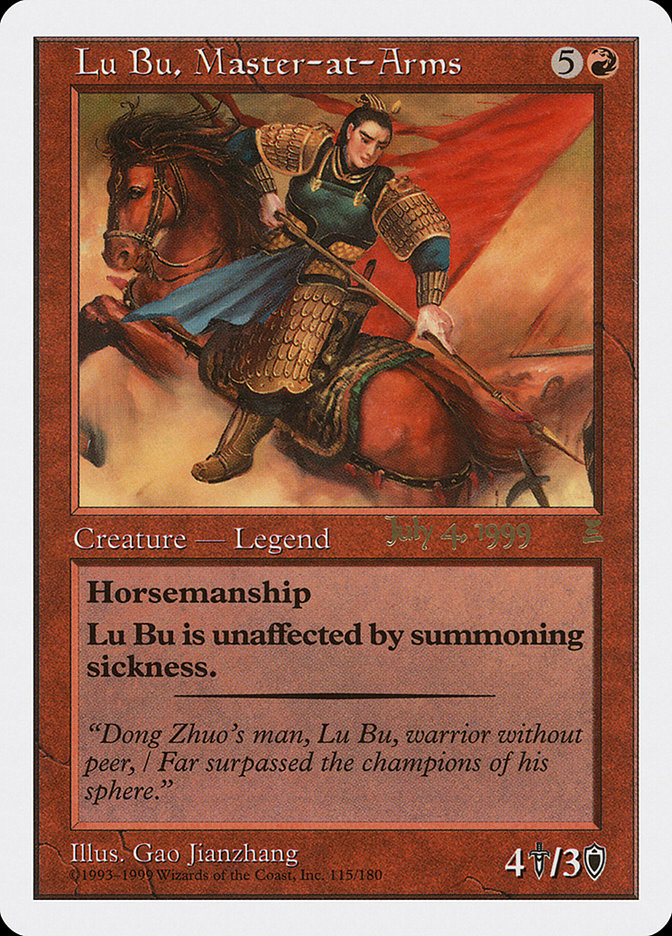 Lu Bu, Master-at-Arms (July 4, 1999) [Portal Three Kingdoms Promos] | Good Games Modbury