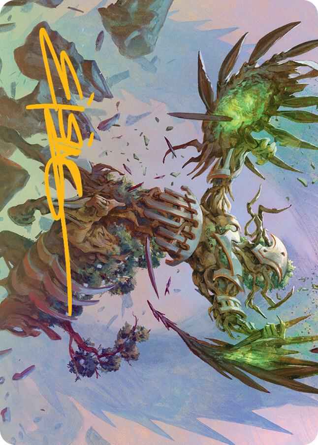Botanical Brawler Art Card Gold Stamped Signature 43 (Art Series: March of the Machine)  | Good Games Modbury