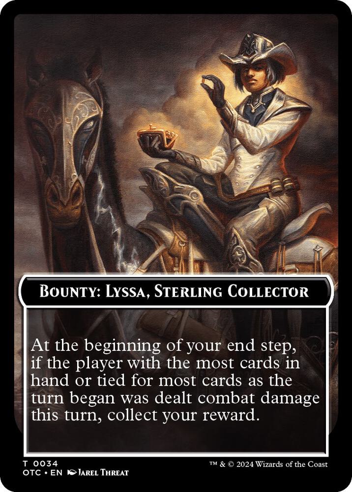 Bounty Lyssa Sterling Collector Bounty Rules Double Sided Token 34 (Commander: Outlaws of Thunder Junction)  | Good Games Modbury