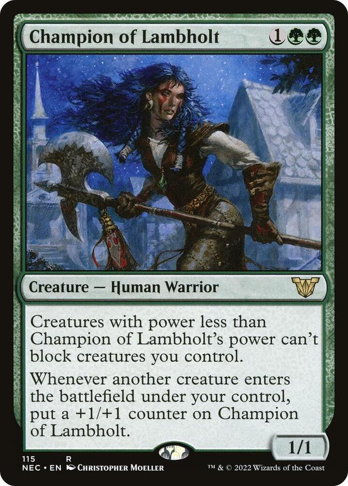 Champion of Lambholt 115/38 (Commander: Kamigawa: Neon Dynasty)  | Good Games Modbury