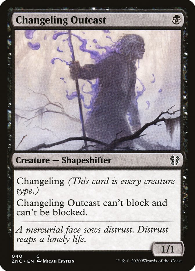 Changeling Outcast [Zendikar Rising Commander] | Good Games Modbury