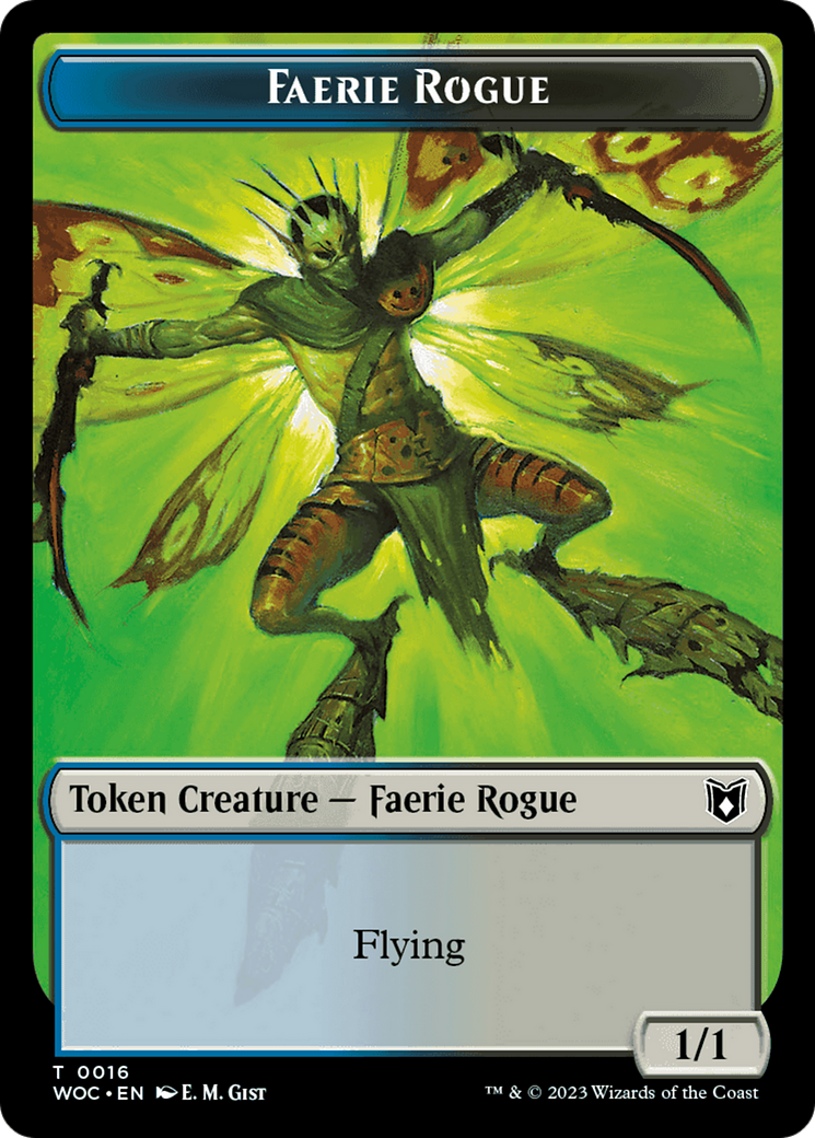 Faerie Rogue // Copy (0016) Double-Sided Token [Wilds of Eldraine Commander] | Good Games Modbury
