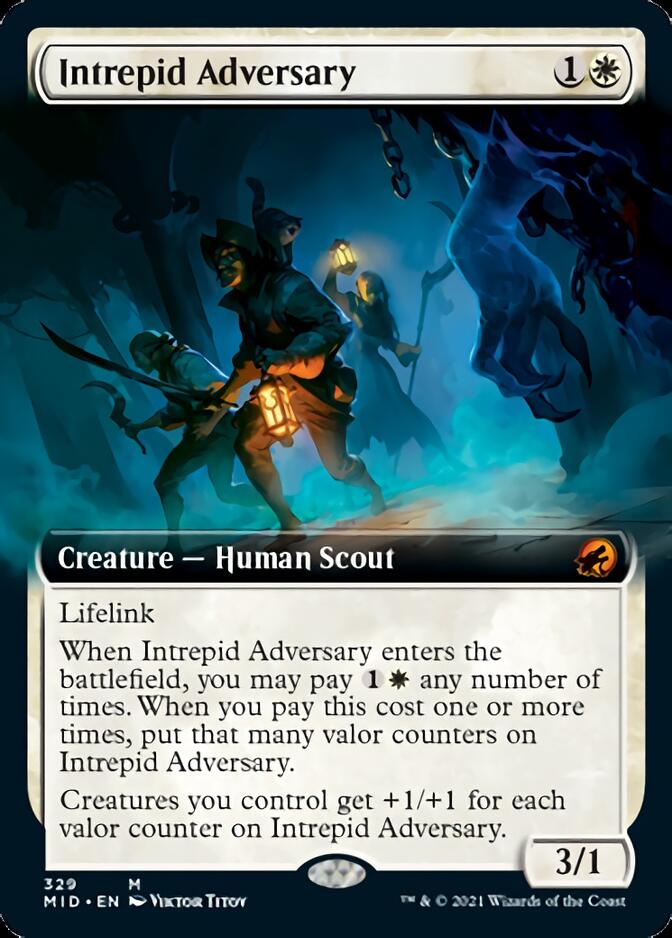 Intrepid Adversary (Extended Art) [Innistrad: Midnight Hunt] | Good Games Modbury