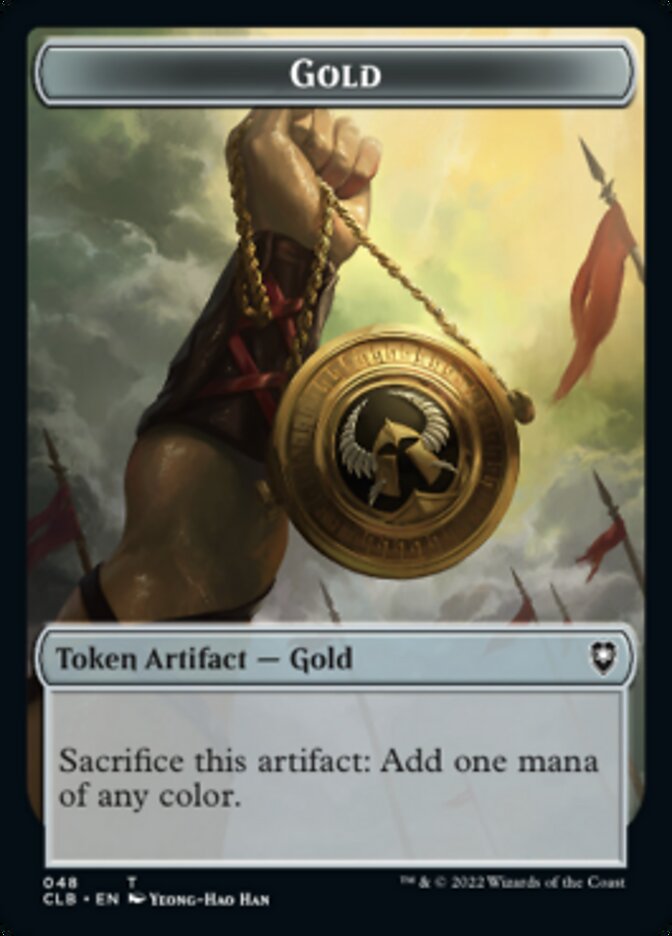 Gold // Dragon Double-Sided Token [Commander Legends: Battle for Baldur's Gate Tokens] | Good Games Modbury