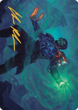 Mishra Claimed by Gix Art Card Gold Stamped Signature 37 (Art Series: The Brothers' War)  | Good Games Modbury